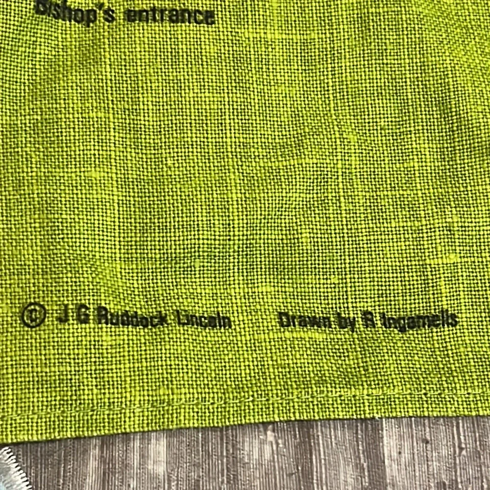 Vintage Lincoln Cathedral Irish Souvenir Wall Tapestry/ Tea Towel EUC Like New